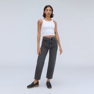 NWT Everlane The Way-High Jeans Washed Black Size 33